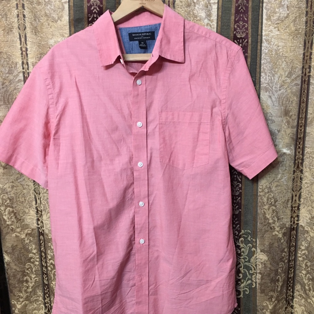 Banana republic button down , red, medium